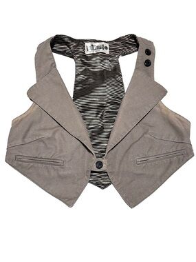 Y2K SCHWIING Cropped Vest Grunge Indie Sleaze Moto Minimalist